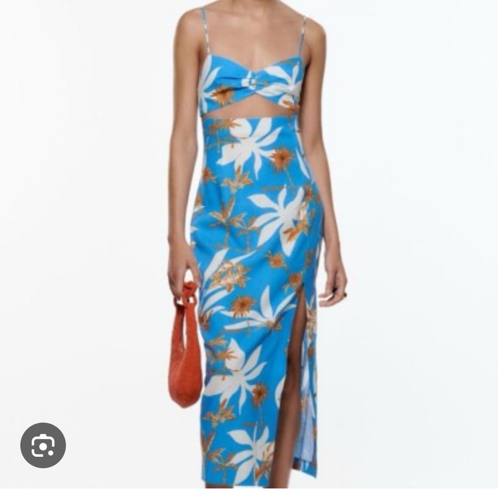 NWT Zara Linen Blend Dress size M